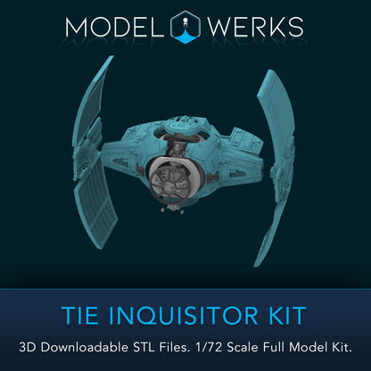 1/72 Scale Advanced V1 Inquisitorial Tie Full Kit STL File Download