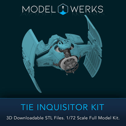 1/72 Scale Advanced V1 Inquisitorial Tie Full Kit STL File Download