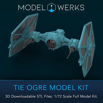 1/72 Scale Tie Ogre Full kit STL File Download