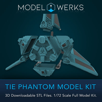 1/72 Scale Tie Phantom Full Kit STL File Download