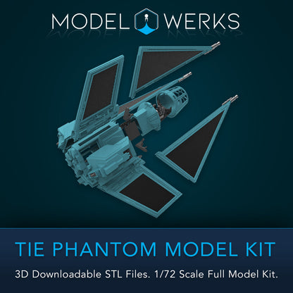 1/72 Scale Tie Phantom Full Kit STL File Download