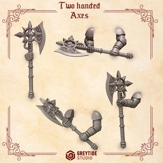 Crimson Lords 2 Handed Axe Set Resin Upgrade Parts product image