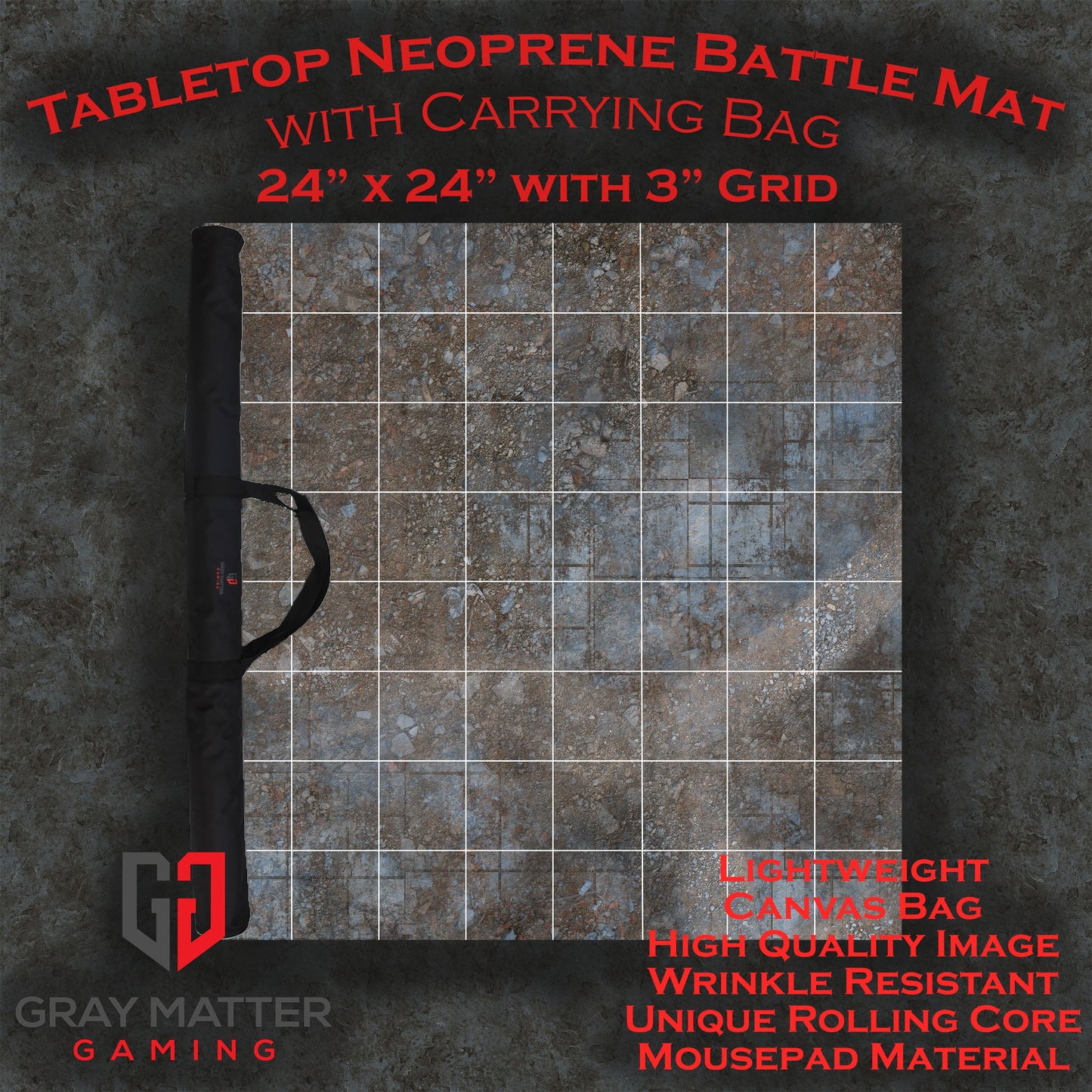 Urban Ruins - Neoprene Battle Mat with Bag
