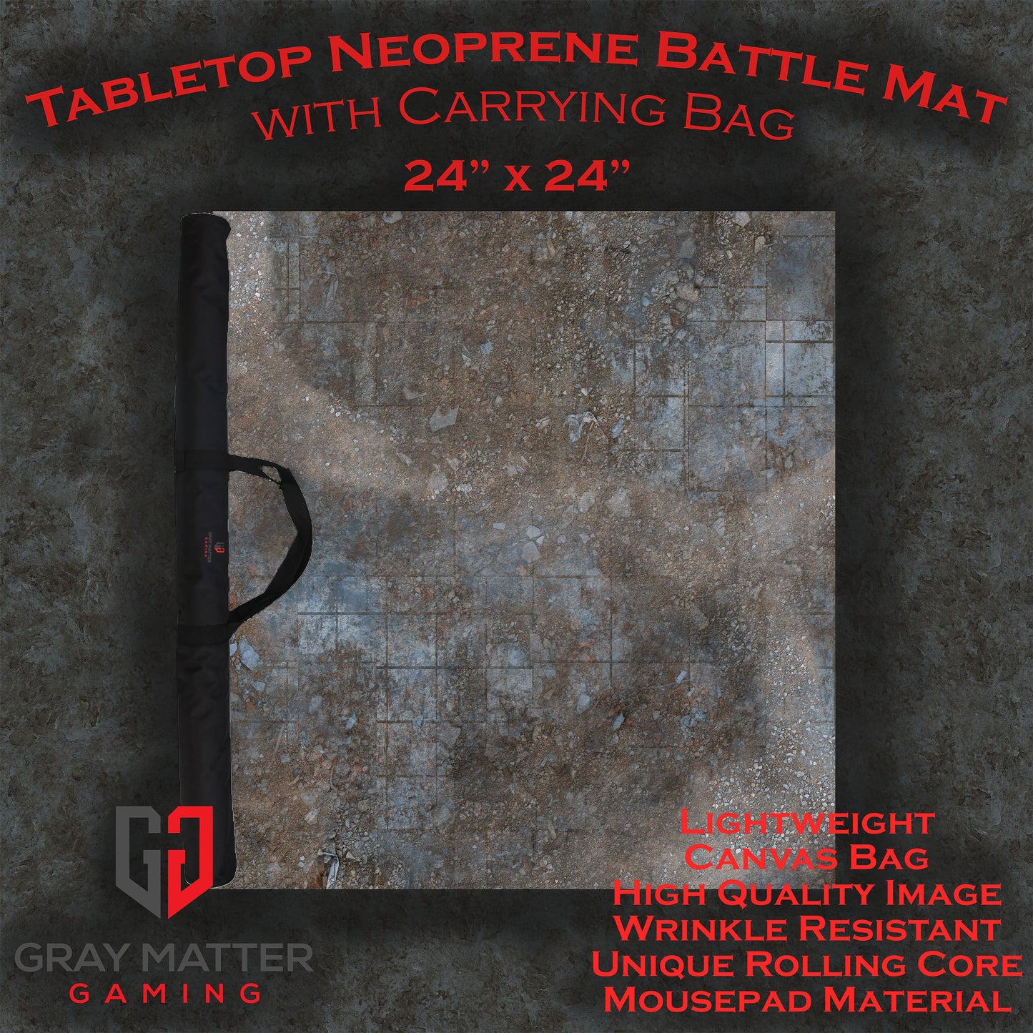 Urban Ruins - Neoprene Battle Mat with Bag