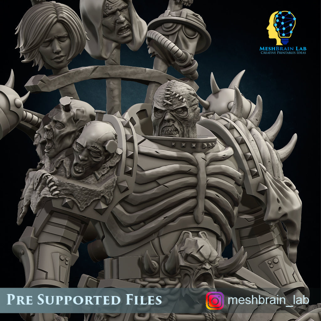 3d Printed Doom Marine Executor Lord by Meshbrain Labs