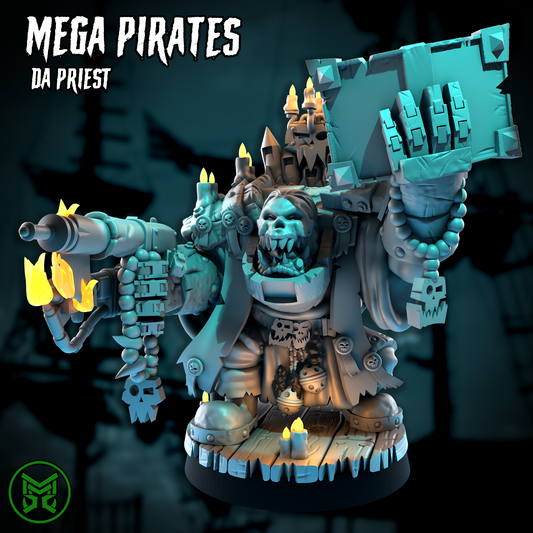 Mega Pirate Priest Resin Miniature Figure product image