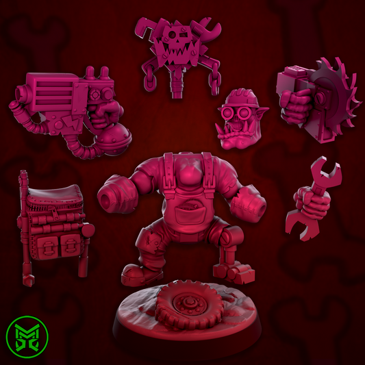 Ork Mekaniks Resin Miniature Figure alternate view 2