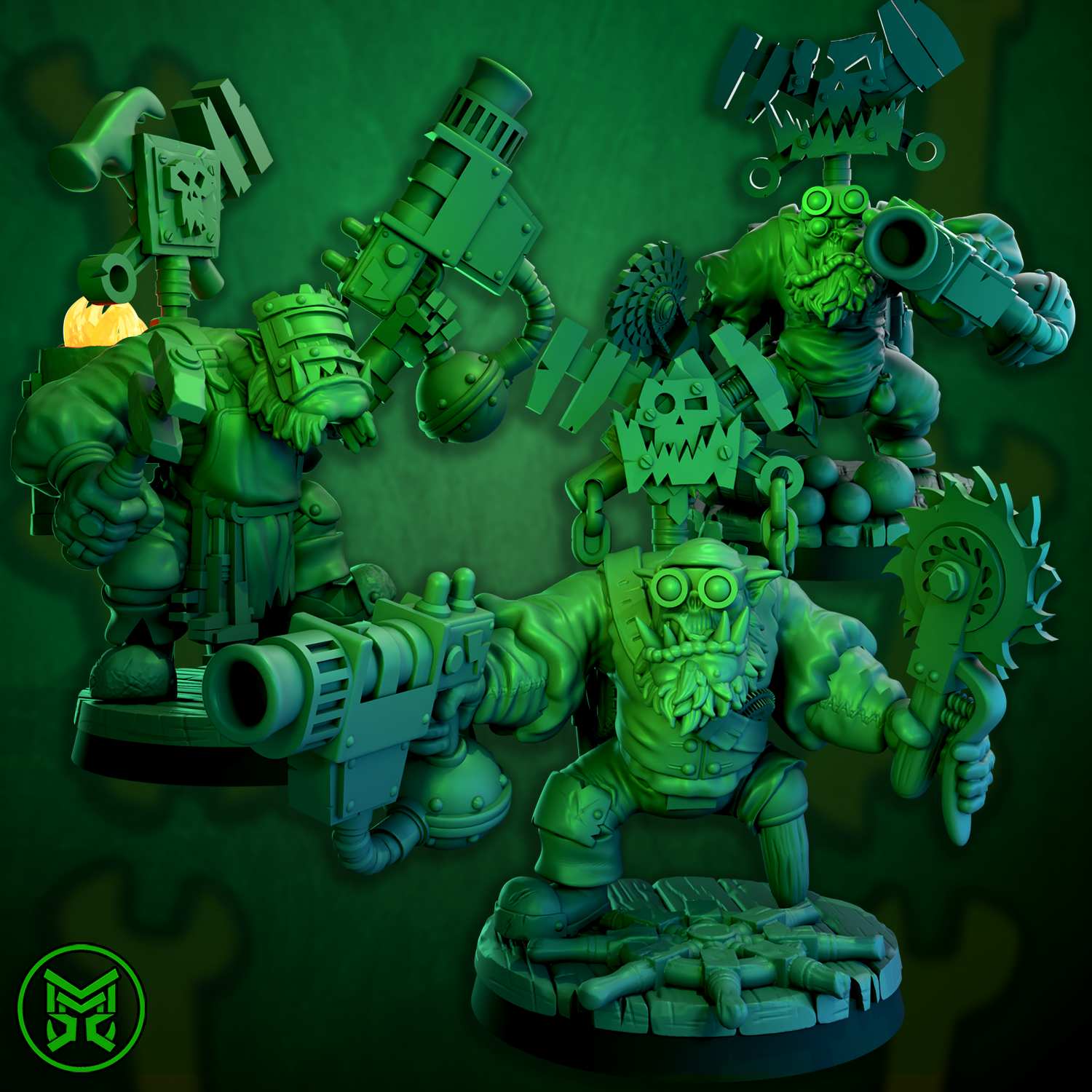 Pirate Ork Mekaniks Resin Miniature Figure product image