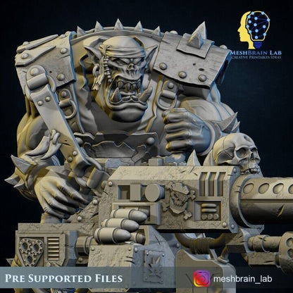3d Printed Ork Pirate Big Bada Boom Flamethrower by Meshbrain Labs