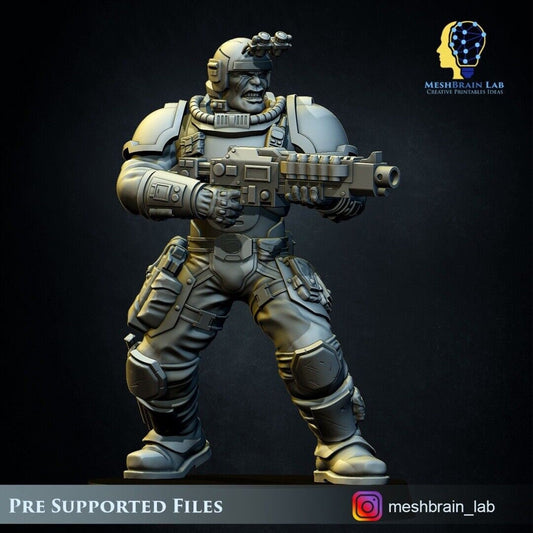 Imperial Marine Scout Squad x5 Resin Miniatures Set alternate view 2