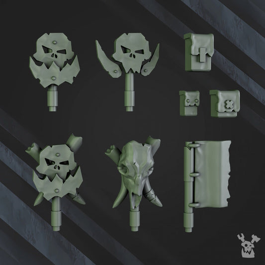 Squad of 5 Ork Bigg'uns Resin Miniatures Set - DakkaDakka alternate view 2