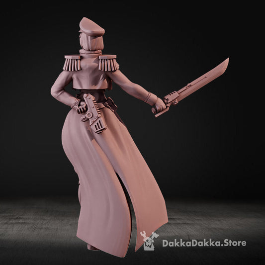 Female Commissar Resin Miniature Figure - DakkaDakka product image