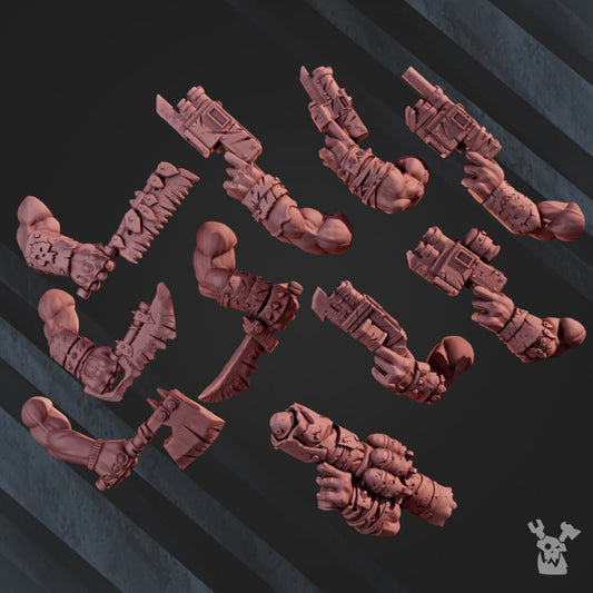 Orc Marauders Assembly Kit x5 Resin Miniatures Set - DakkaDakka Miniatures alternate view 2