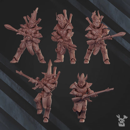 3d Printed Shadow Blade Squad x5 by DakkaDakka Miniatures