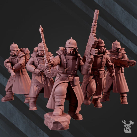2nd Death Division Infantry Assembly Kit v2 Resin Miniature Figure - DakkaDakka product image