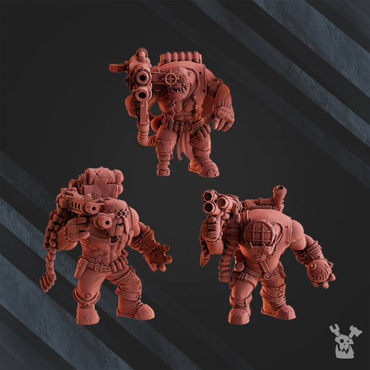 Big Ork Megashoota Boyz Resin Miniature Figure - DakkaDakka Miniatures product image