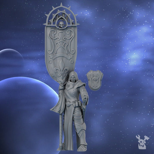 Standard Bearer of the St. Moon Resin Miniature Figure - DakkaDakka Miniatures product image