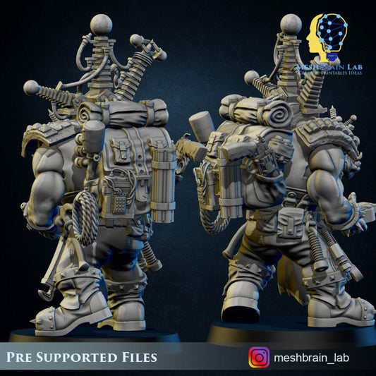 Ork Big Mek Resin Miniature Figure alternate view 2