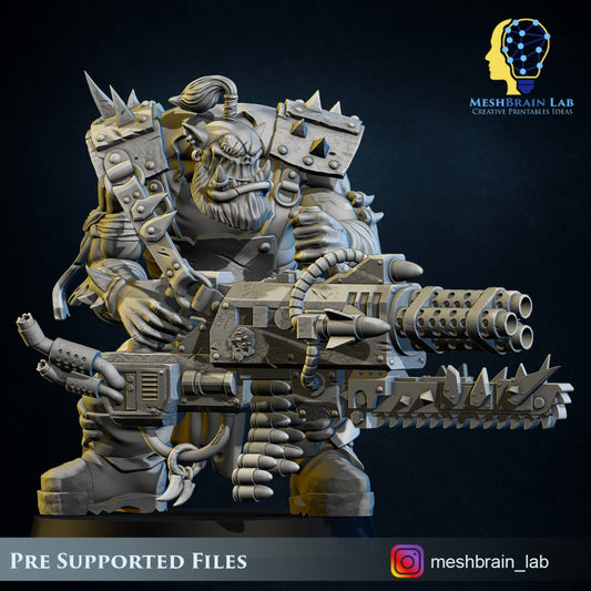 Ork Pirate with Big Bada Boom w/Chainsword Resin Upgrade Parts product image