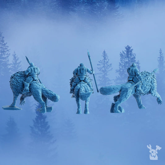 Stormbringer Wolfrider Squad x3 Resin Miniatures Set - DakkaDakka Miniatures alternate view 2