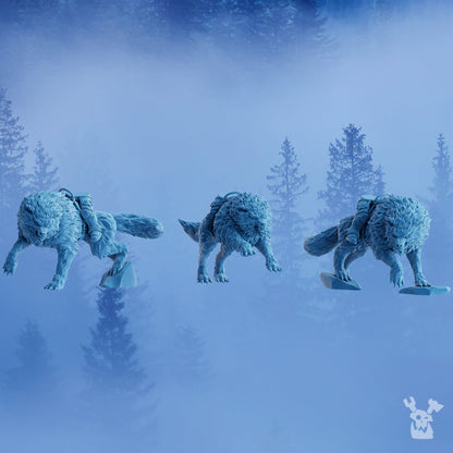 3D Printed Stormbringer Wolfrider Squad x3 by DakkaDakka Miniatures