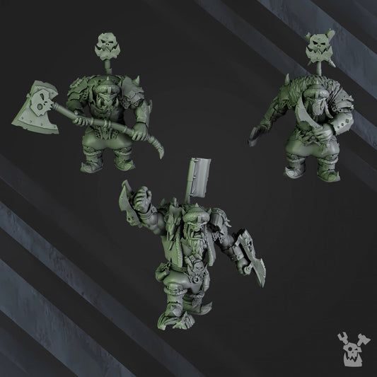 Squad of 5 Ork Bigg'uns Resin Miniatures Set - DakkaDakka Miniatures product image