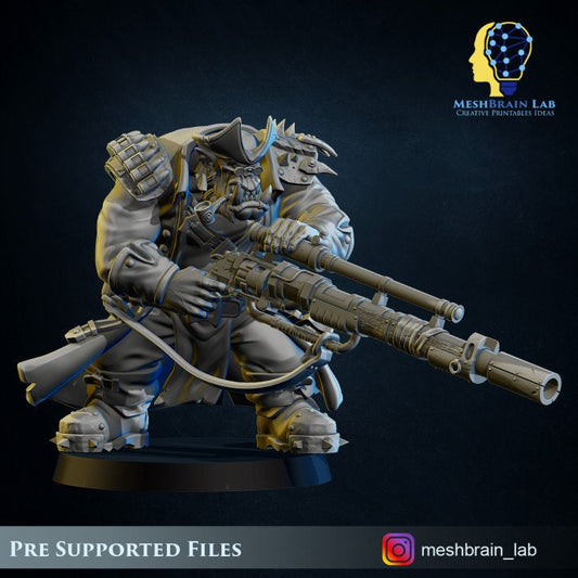 Ork Pirate Sniper Resin Miniature Figure product image