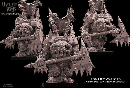 Iron Orc Warlord Resin Boss Miniature product image