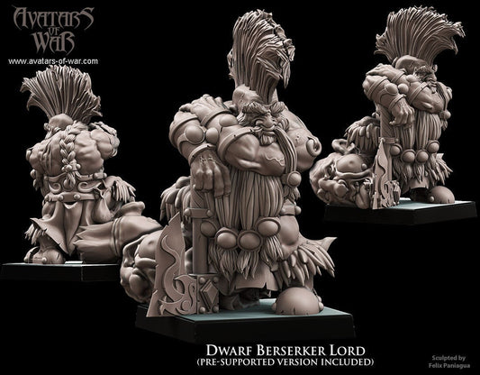 Dwarf Berserker Lord Resin Boss Miniature product image