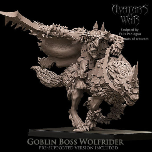 Goblin Boss Wolfrider Resin Boss Miniature product image
