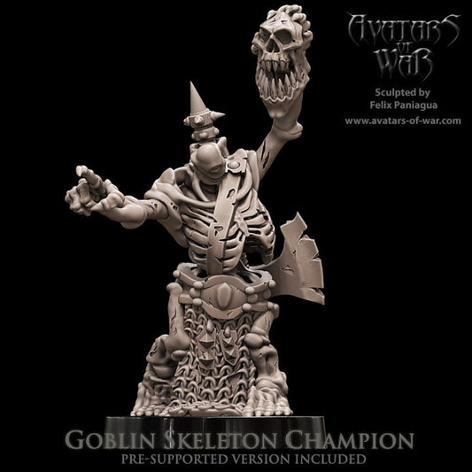 Goblin Skeletal Champion Resin Miniature Figure product image