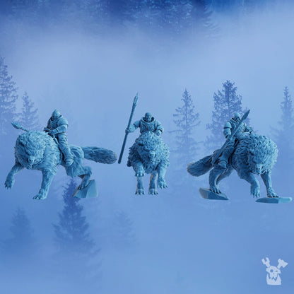 3D Printed Stormbringer Wolfrider Squad x3 by DakkaDakka Miniatures