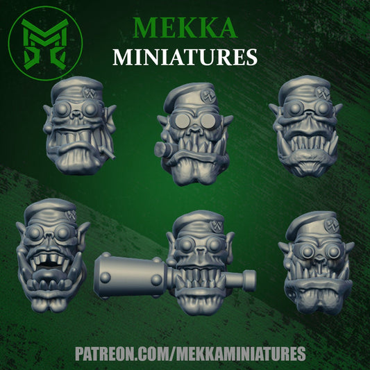 Ork Commando Heads x10 Resin Upgrade Parts product image