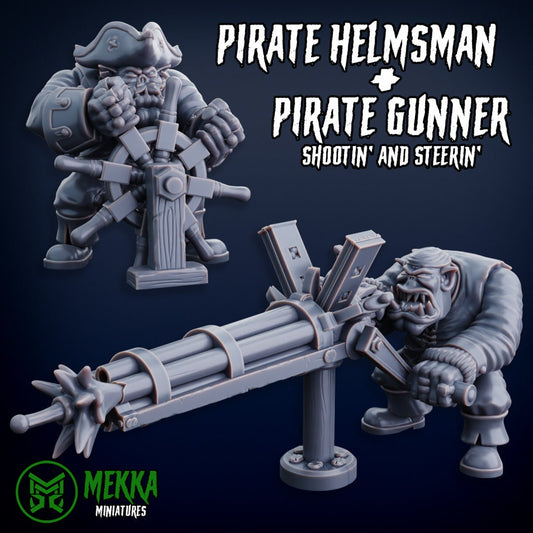 Ork Pirate Helmsman and Gunner Resin Upgrade Parts product image