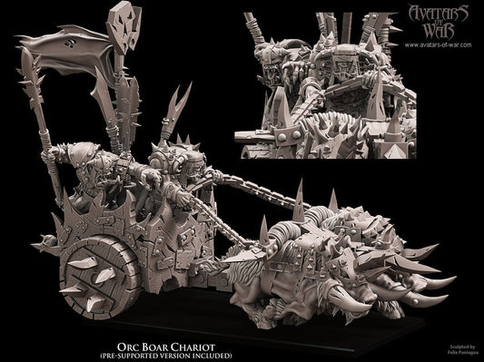 Orc War Chariot Resin Vehicle Miniature alternate view 2