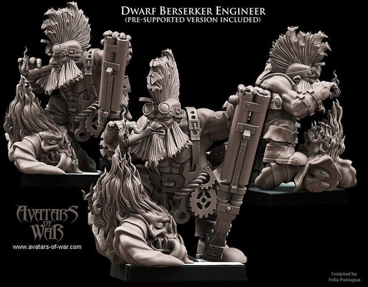 Dwarf Engineer Resin Miniature Figure product image