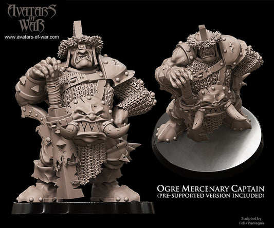 Ogre Mercenary Captain Resin Boss Miniature product image