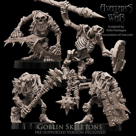 Goblin Skeletons x4 Resin Miniatures Set product image