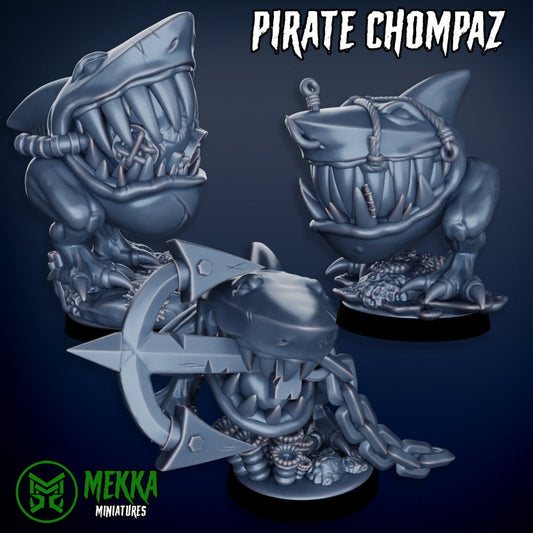 Ork Pirate Chompaz x9 Resin Miniatures Set alternate view 2