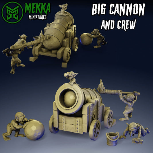 Ork Pirate Big Cannon Goblin Crew Resin Upgrade Parts product image