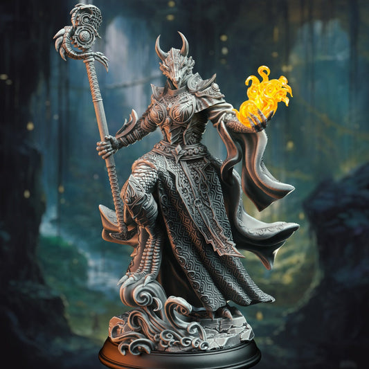 Ascended Dragon Warlock Resin Boss Miniature product image