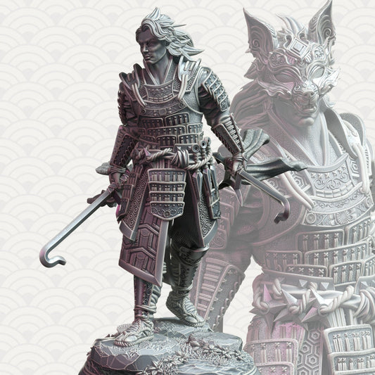 Samurai of the Fox Resin Miniature Figure product image