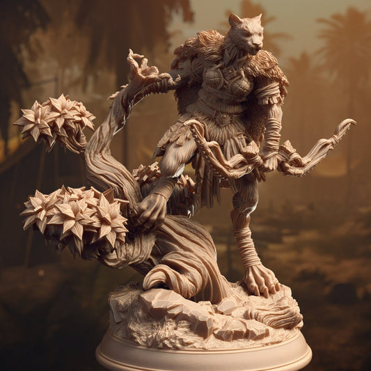Tabaxi Forest Ranger Resin Miniature Figure product image