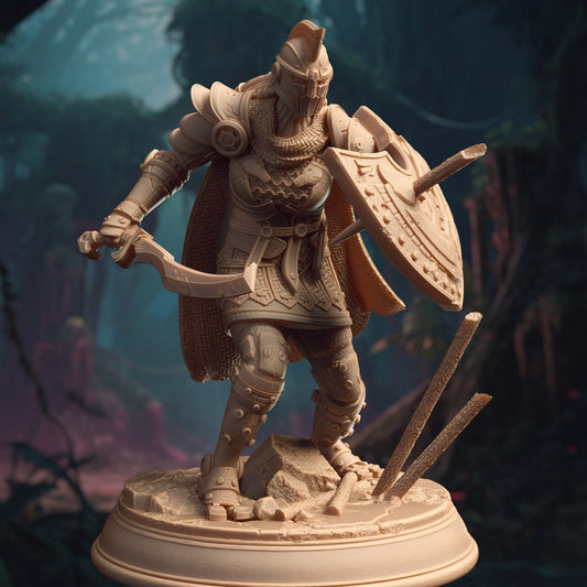 Warforged Warrior Resin Miniature Figure product image