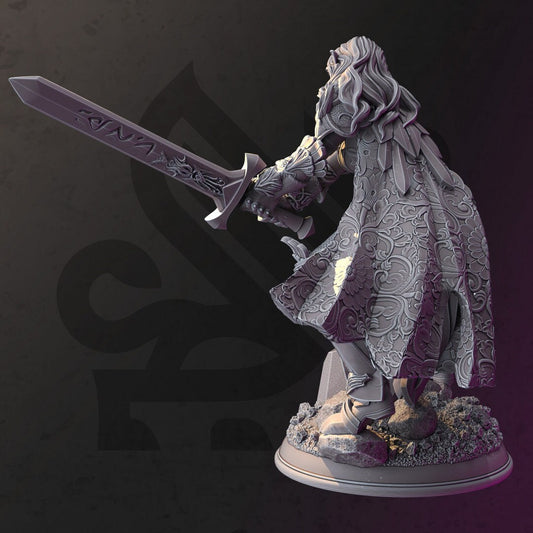 Elf Paladin Resin Miniature Figure alternate view 2