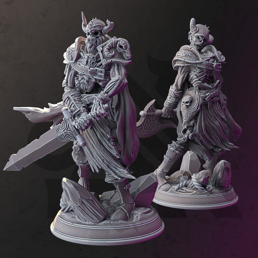Undead Warriors x2 Resin Miniatures Set alternate view 2