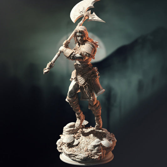 Wolf Totem Barbarian Resin Miniature Figure product image