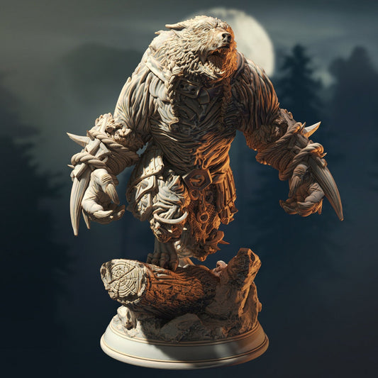 Werebear Bearserker Barbarian Resin Miniature Figure product image