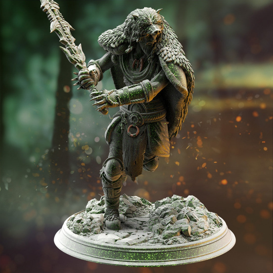 Druidic Barbarian Resin Miniature Figure product image