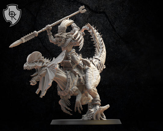 Ezocamtl General on Dilophosarus Resin Boss Miniature alternate view 2